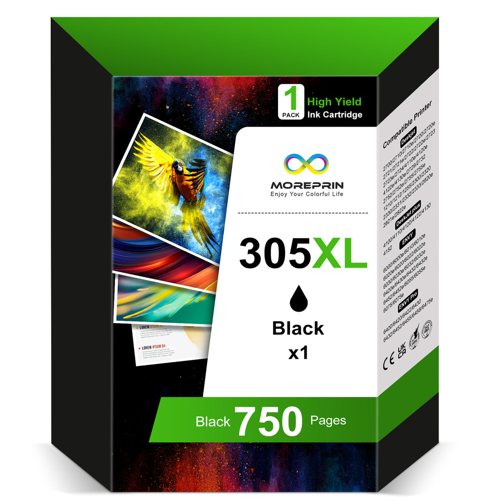 Buch 305XL Druckerpatronen Schwarz, kompatibel mit HP 305 Schwarz, 600 Seiten für Drucken zu Hause und Büro – Hauptansicht