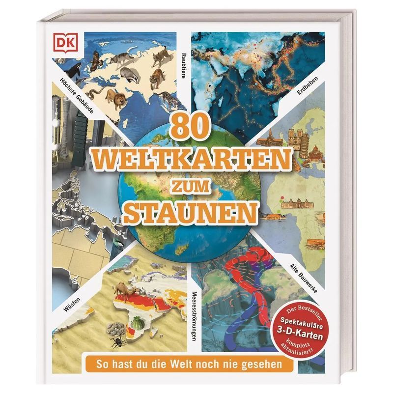 Buch 80 Weltkarten zum Staunen für Alltag und Zuhause – Hauptansicht