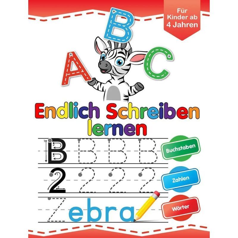 Buch ABC, Endlich Schreiben lernen, Topulo-Verlag, Topulo-Verlag, Taschenbuch für Hobby und Kreativprojekte – Hauptansicht