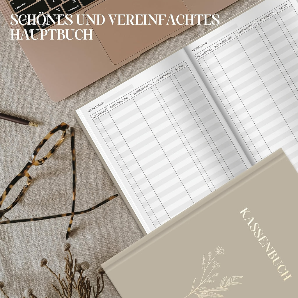 Buch BIROYAL Budgetbuch, 128 Seiten A5 Hardcover, Einnahmen für Hobby und Kreativprojekte – Hauptansicht