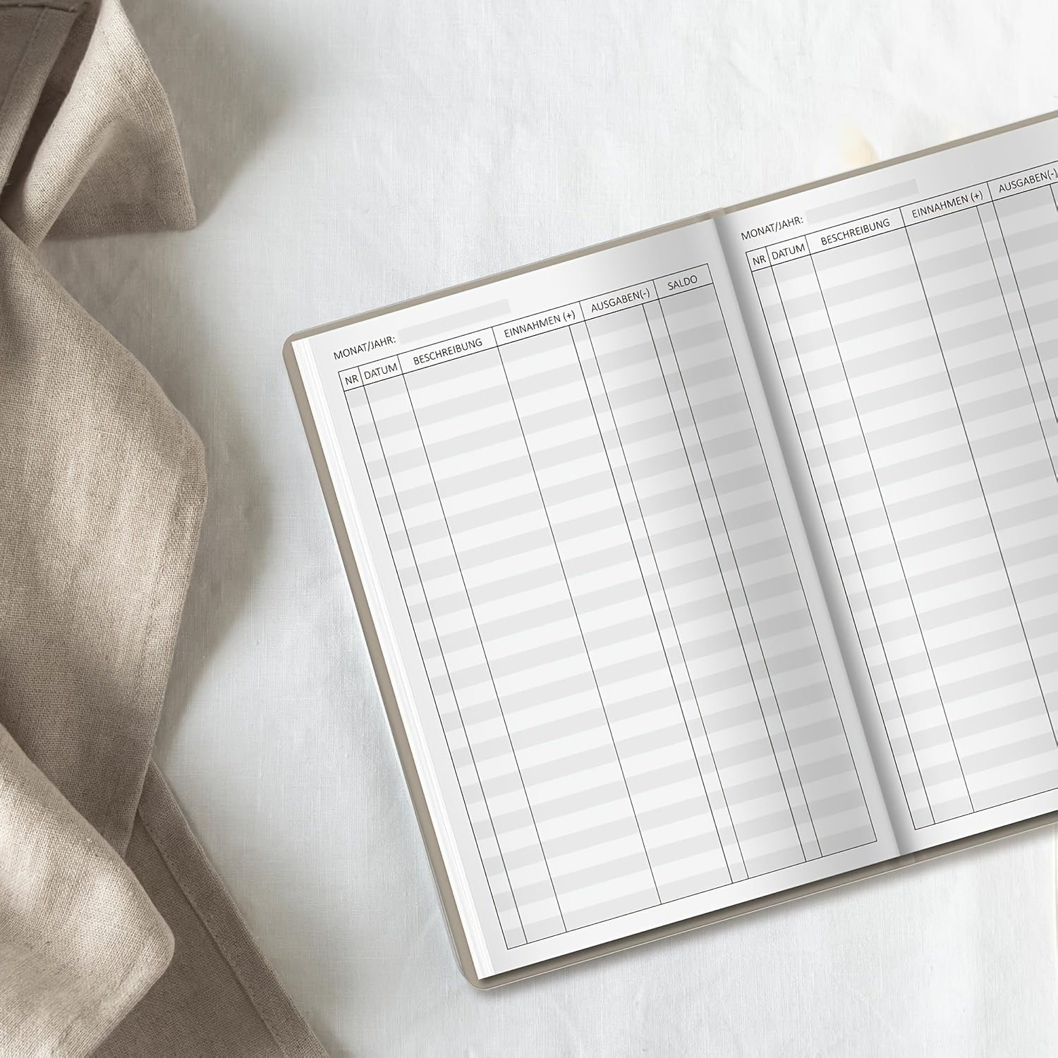 Buch BIROYAL Budgetbuch, 128 Seiten A5 Hardcover, Einnahmen für Hobby und Kreativprojekte – Detailansicht 4