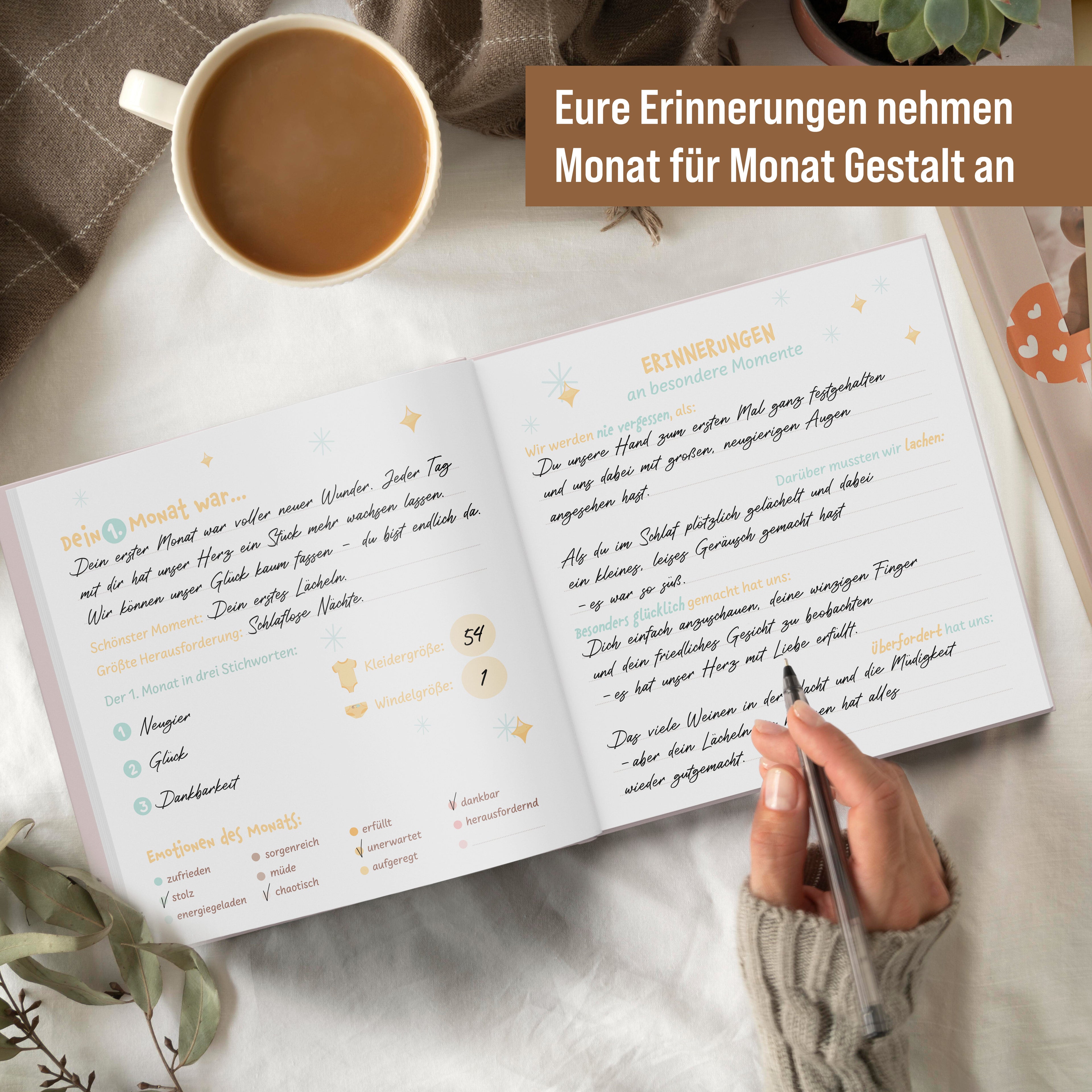Buch colortouch Babyalbum Dein erstes Lebensjahr mit Sticker Set, Baby, Hardcover für Babypartys und Alltag – Detailansicht 3