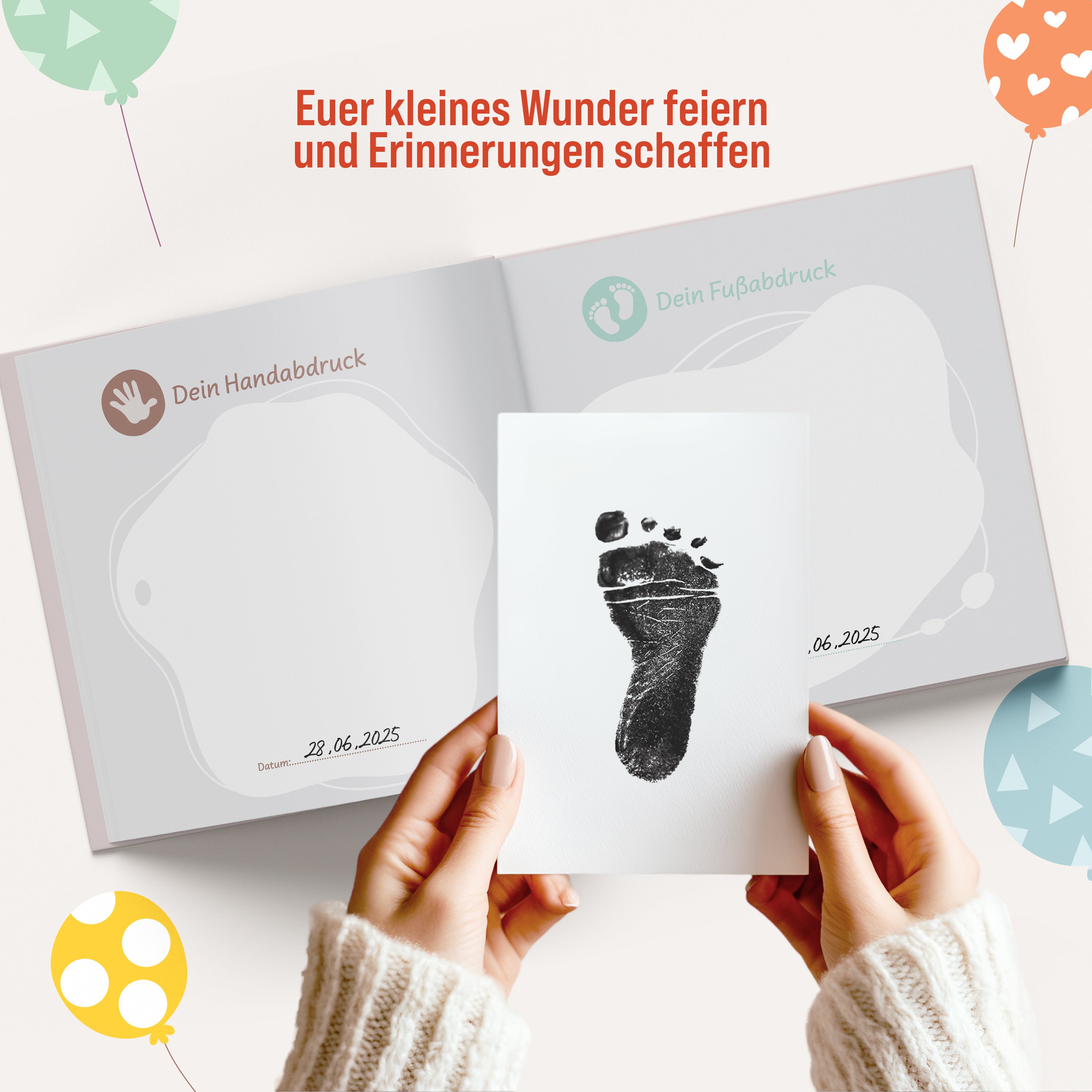 Buch colortouch Babyalbum Dein erstes Lebensjahr mit Sticker Set, Baby, Hardcover für Babypartys und Alltag – Detailansicht 5