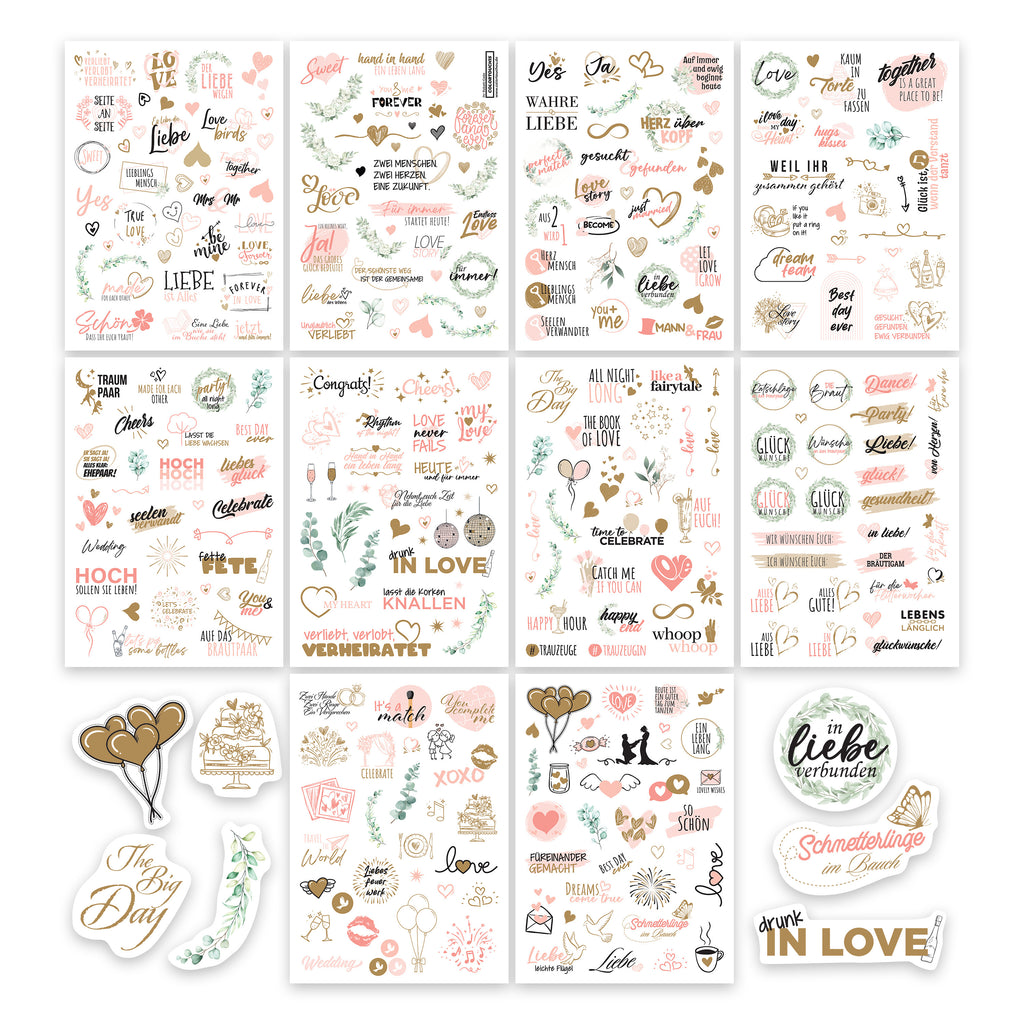 Buch colortouch Hochzeit Sticker Gästebuch (325 Motive), Aufkleber, Deutsch für Fotoalbum und Scrapbook – Hauptansicht