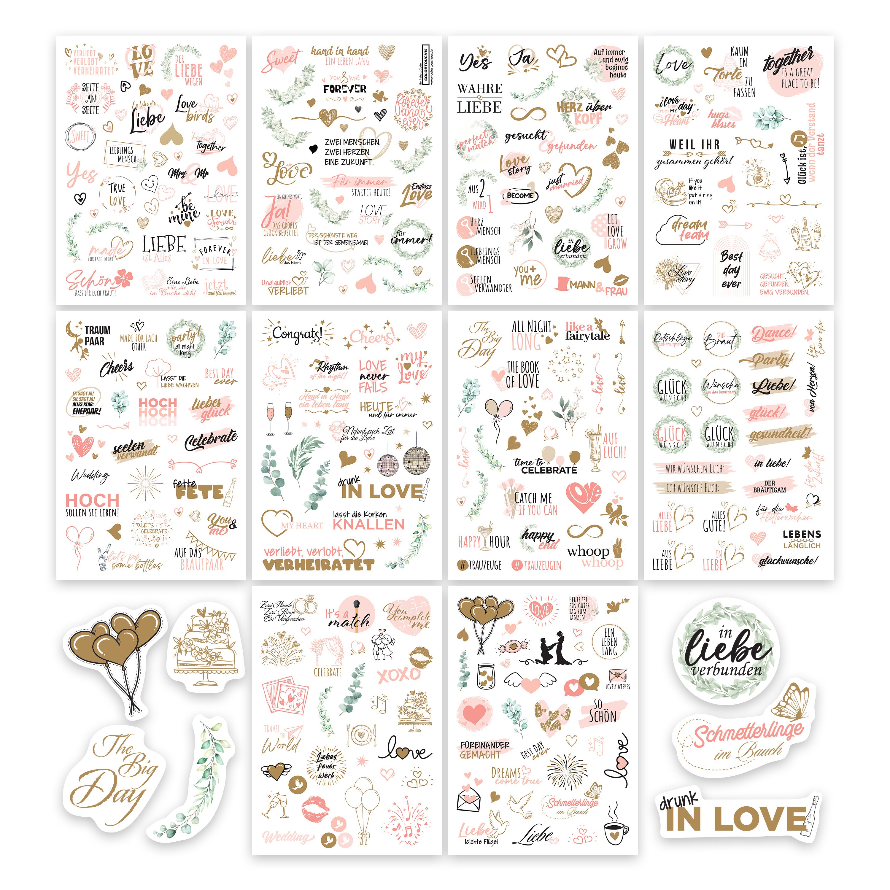 Buch colortouch Hochzeit Sticker Gästebuch (325 Motive), Aufkleber, Deutsch für Fotoalbum und Scrapbook – Hauptansicht