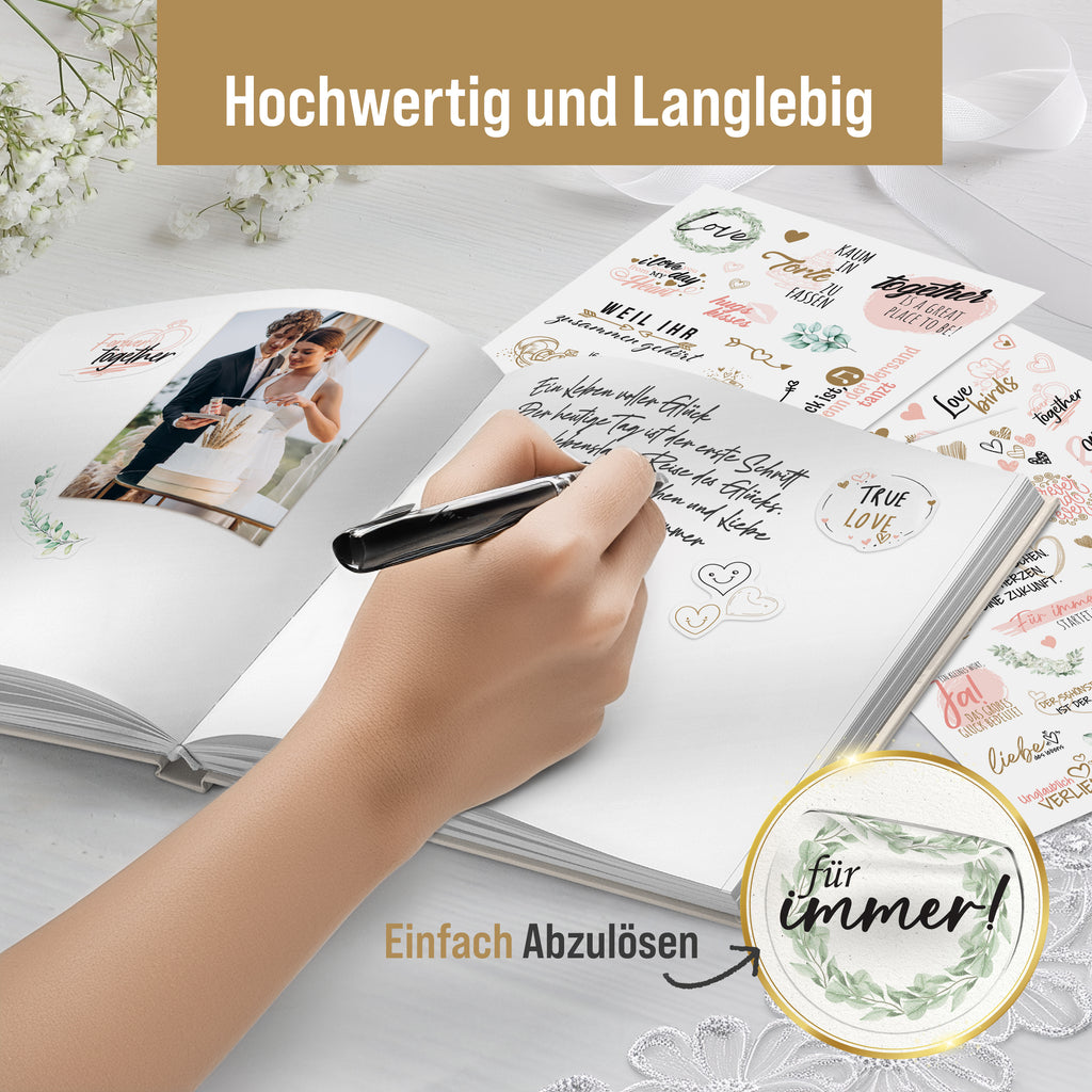 Buch colortouch Hochzeit Sticker Gästebuch (325 Motive), Aufkleber, Deutsch für Fotoalbum und Scrapbook – Detailansicht 3