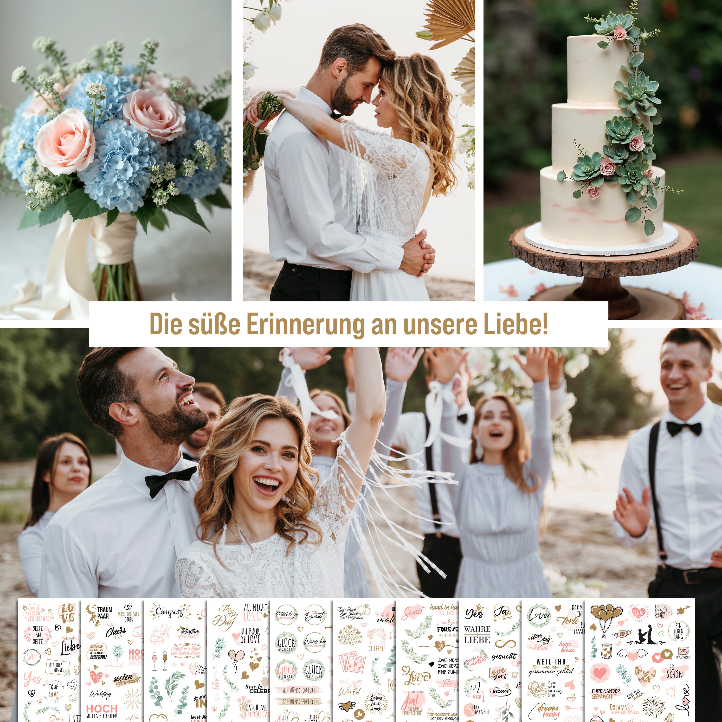 Buch colortouch Hochzeit Sticker Gästebuch (325 Motive), Aufkleber, Deutsch für Fotoalbum und Scrapbook – Detailansicht 4