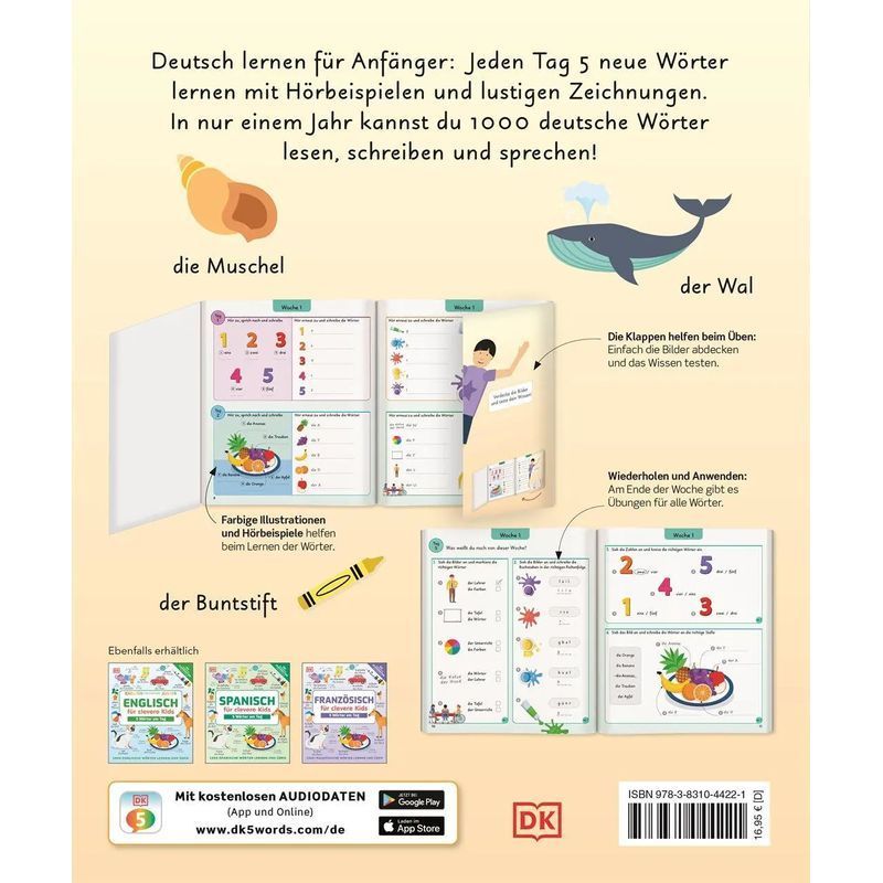 Buch Deutsch für clevere Kids 5 Wörter am Tag, Taschenbuch für Hobby und Kreativprojekte – Detailansicht 2