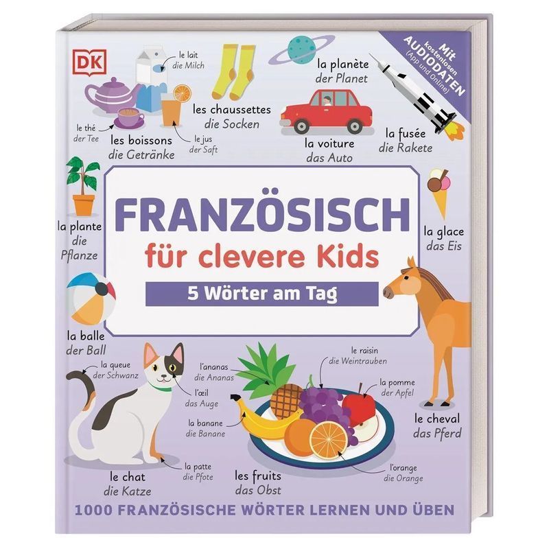 Buch Französisch für clevere Kids 5 Wörter am Tag für Alltag und Zuhause – Hauptansicht