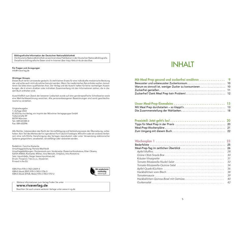 Buch Meal Prep zuckerfrei, Taschenbuch für Hobby und Kreativprojekte – Detailansicht 3