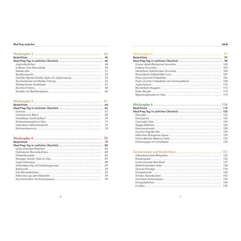 Buch Meal Prep zuckerfrei, Taschenbuch für Hobby und Kreativprojekte – Detailansicht 4
