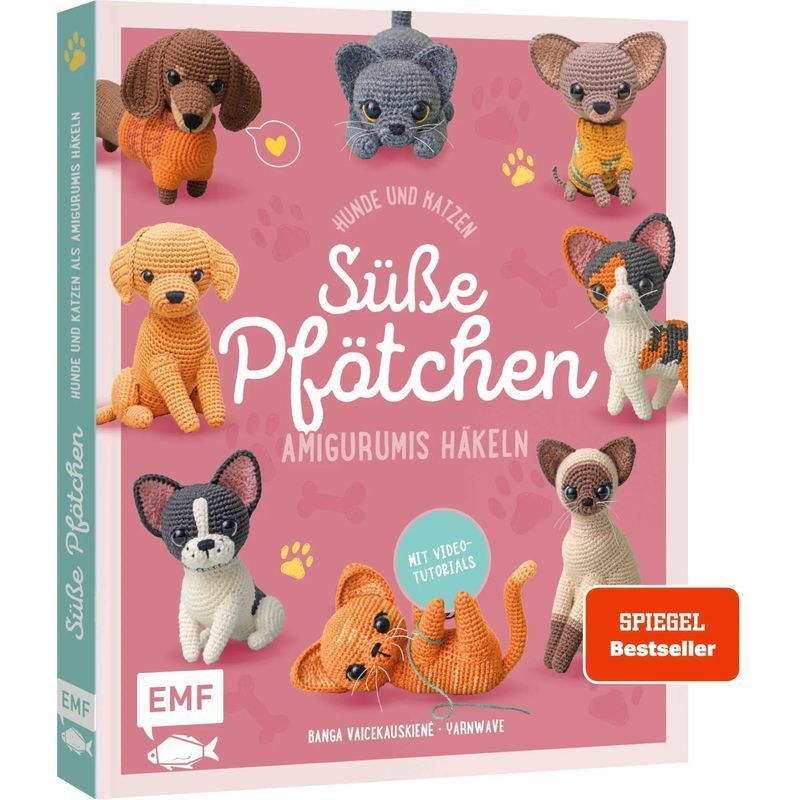 Buch Süße Pfötchen Hunde und Katzen als Amigurumis häkeln, Taschenbuch für Hobby und Kreativprojekte – Hauptansicht