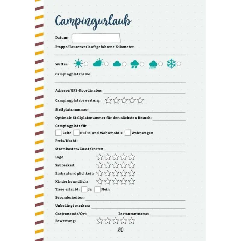 Buch Unterwegs: Camping Logbuch für Camping und Reisen – Detailansicht 3