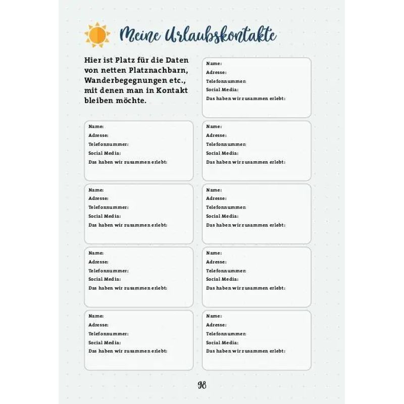 Buch Unterwegs: Camping Logbuch für Camping und Reisen – Detailansicht 4