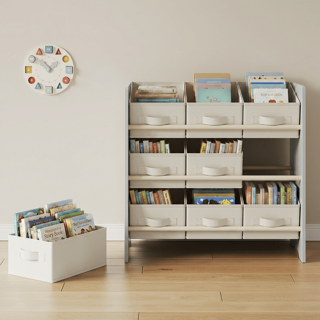 Bücherregal, 29,5 x 62,5 x 60 cm für Wohnzimmer und Arbeitszimmer – Detailansicht 2