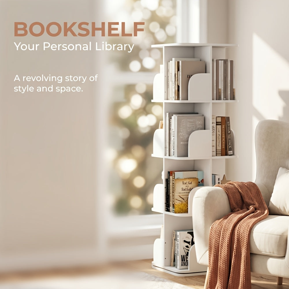 Bücherregal, 360° drehbar für Wohnzimmer – Detailansicht 2