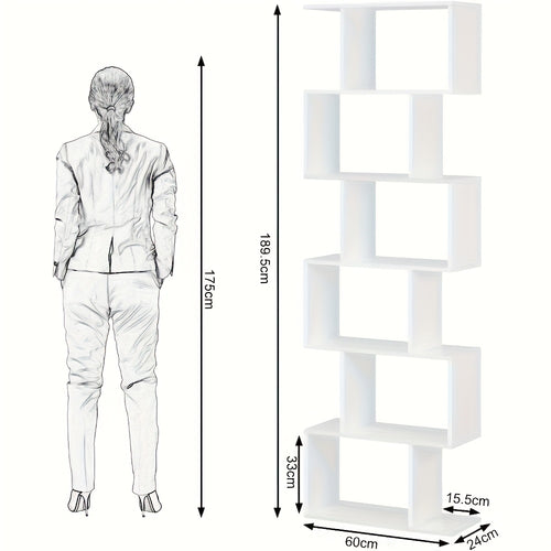 Bücherregal, 60 x 189,5 x 24 cm für Wohnzimmer und Arbeitszimmer – Detailansicht 2