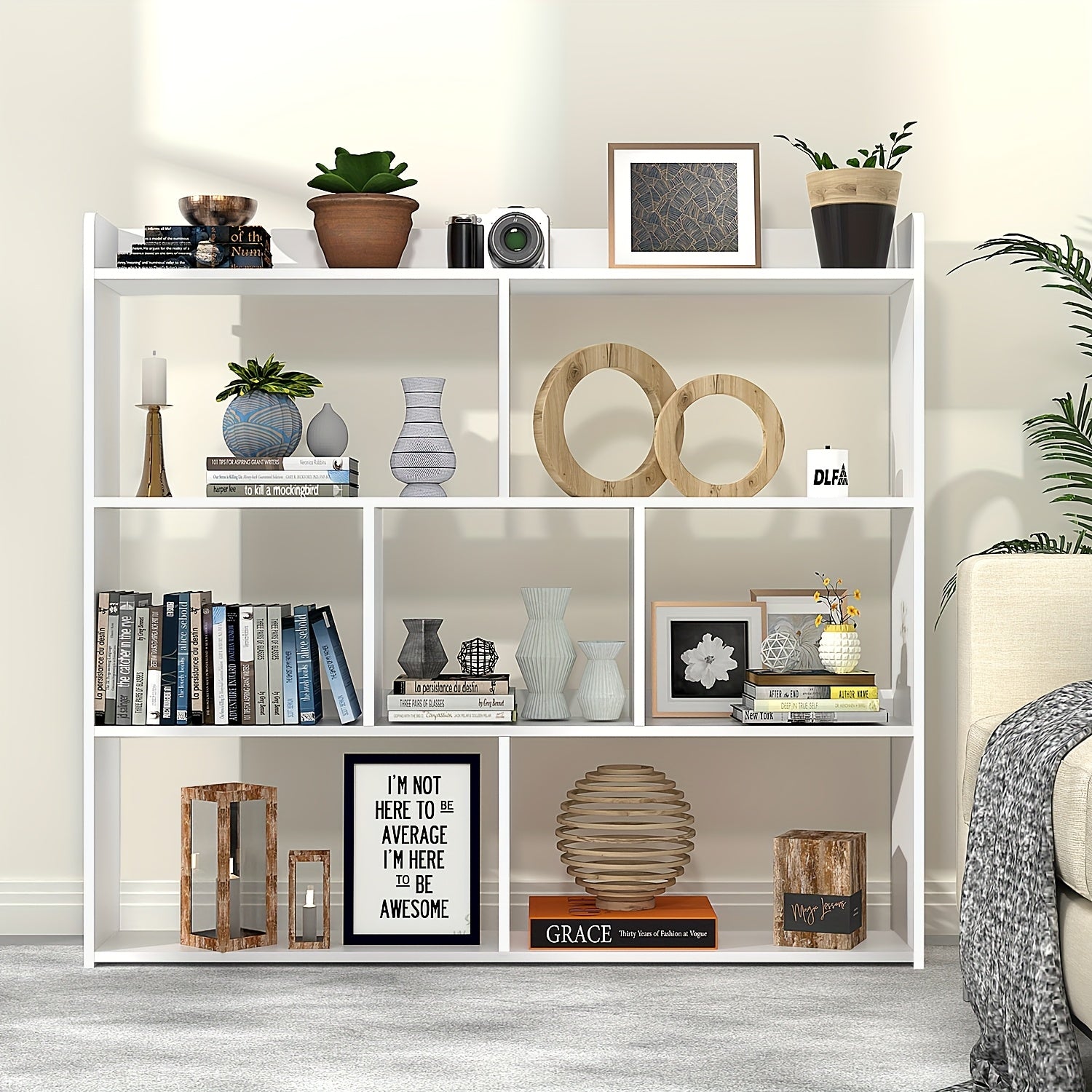 Bücherregal, 90cm für Arbeitszimmer und Wohnzimmer – Detailansicht 6
