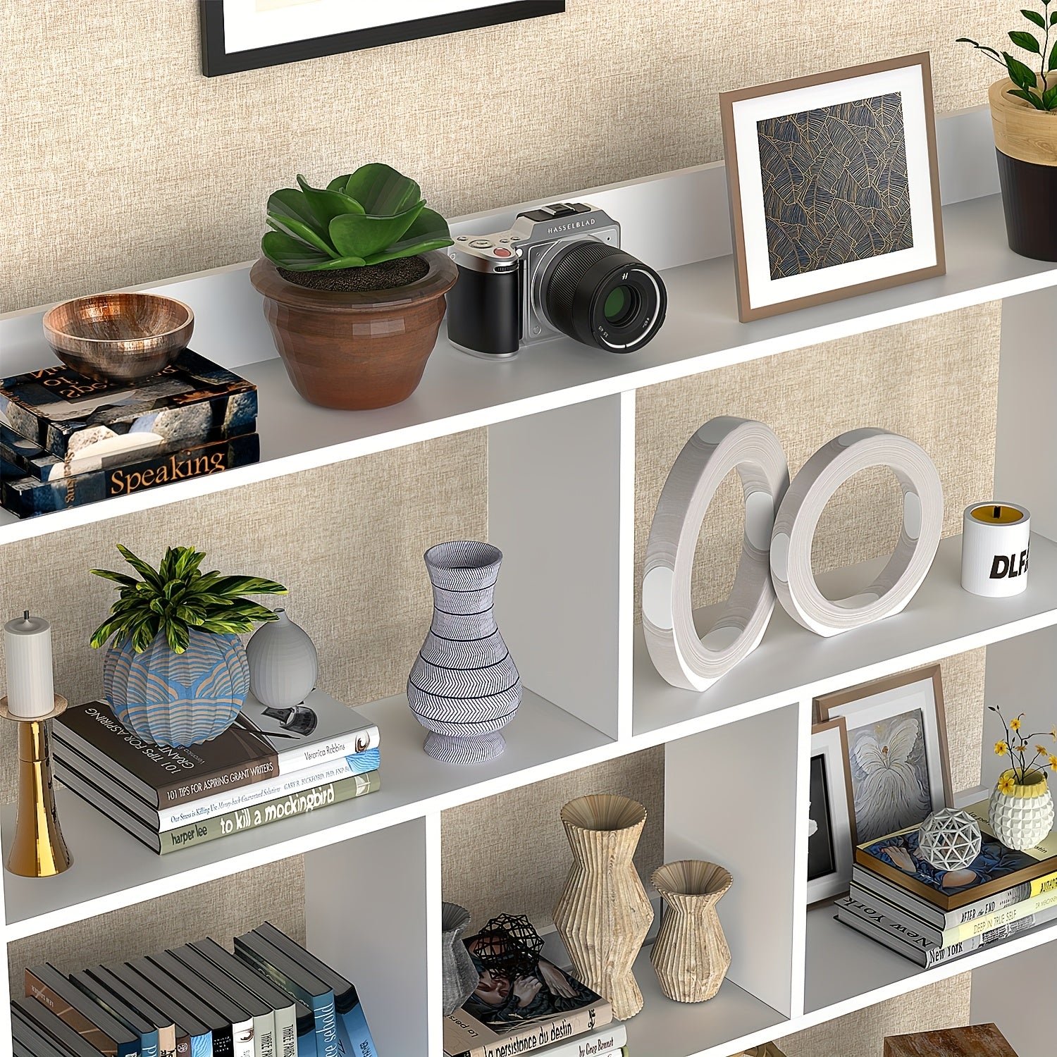 Bücherregal, 90cm für Arbeitszimmer und Wohnzimmer – Detailansicht 9