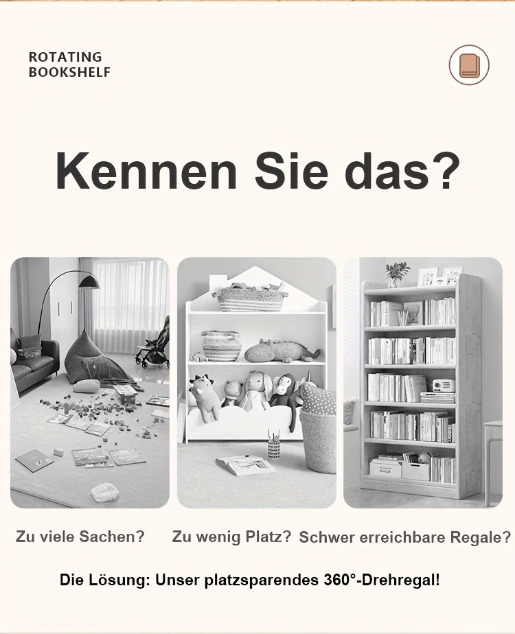 Bücherregal, Eichenbraun für Wohnzimmer – Detailansicht 6