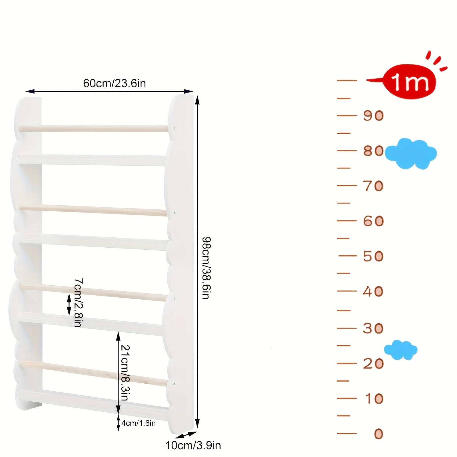 Bücherregal, Grün-42,5*80*14,5 für Arbeitszimmer und Wohnzimmer – Detailansicht 3