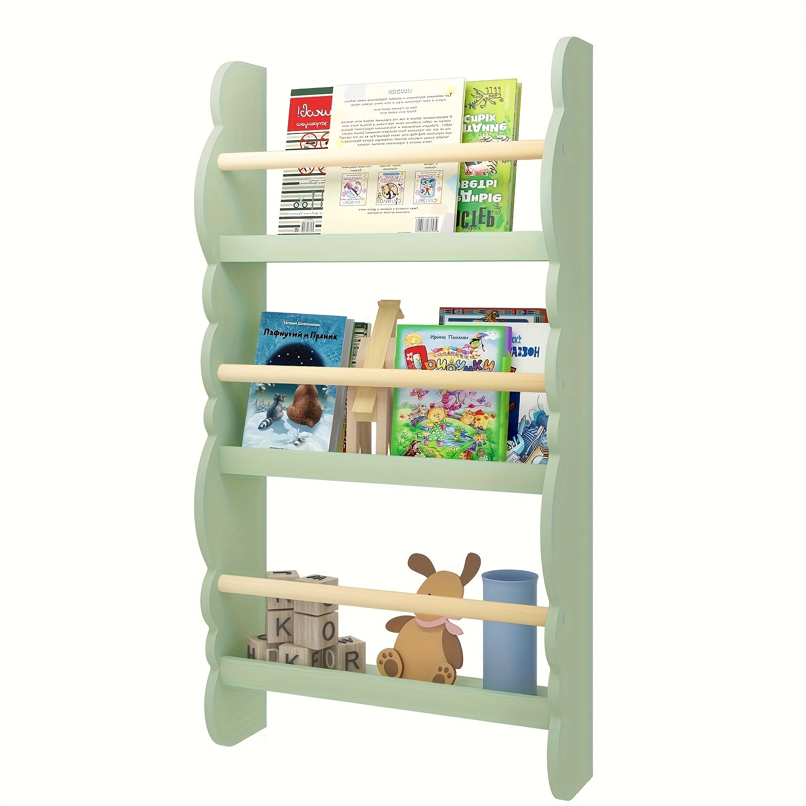 Bücherregal, Grün-42,5*80*14,5 für Arbeitszimmer und Wohnzimmer – Detailansicht 8