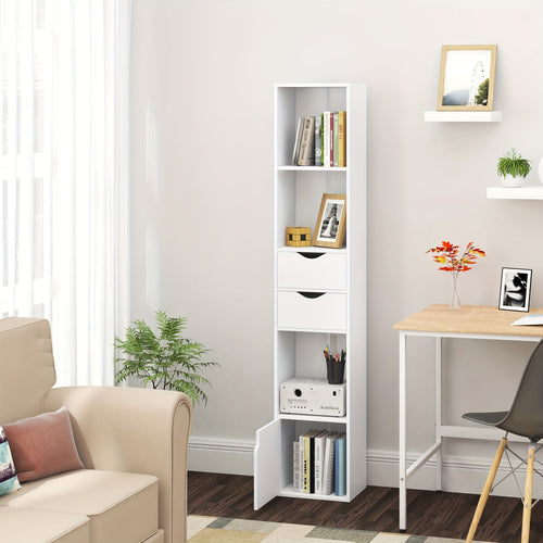 Bücherregal, Leichte Holzmaserung für Wohnzimmer – Hauptansicht