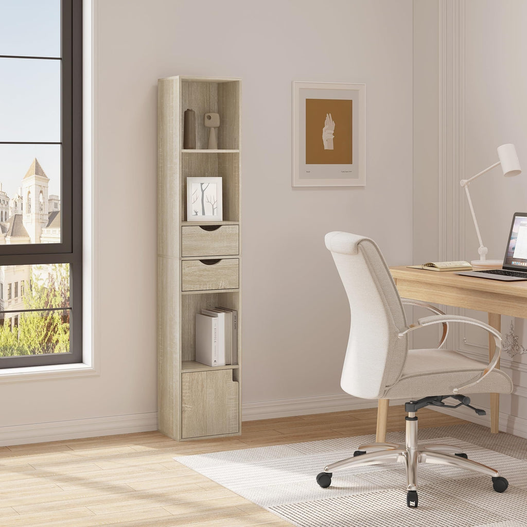 Bücherregal, Leichte Holzmaserung für Wohnzimmer – Detailansicht 2
