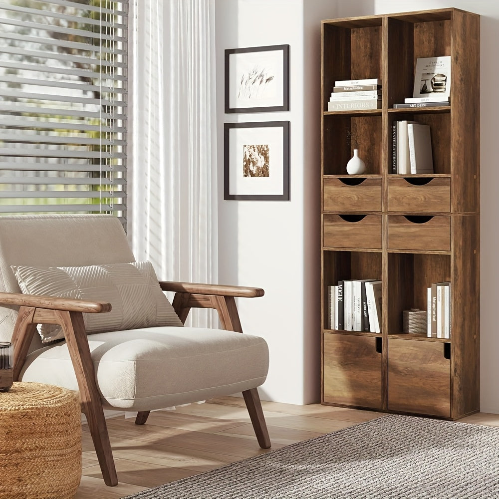 Bücherregal, Weiß für Wohnzimmer – Detailansicht 2