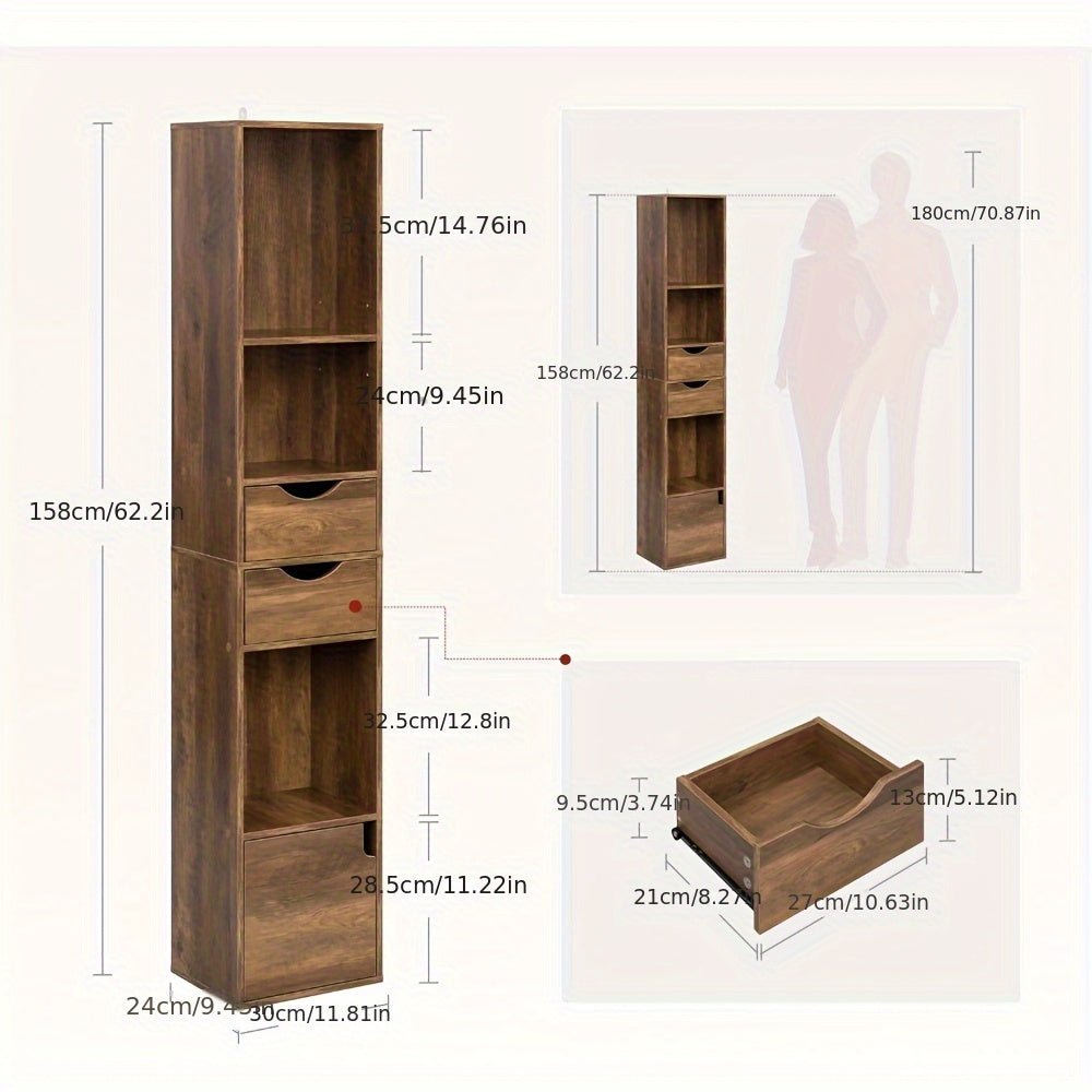 Bücherregal, Weiß für Wohnzimmer – Detailansicht 6