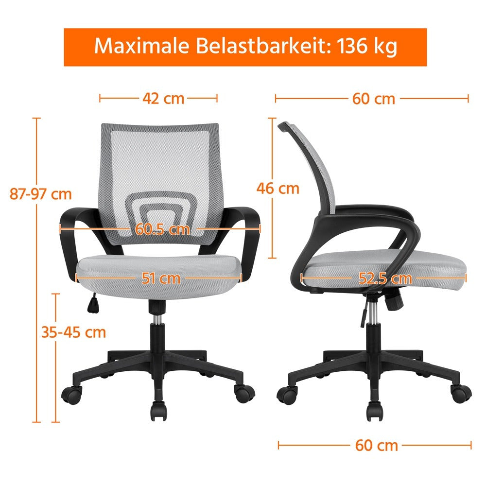Bürostuhl, 136 kg für Büro und Homeoffice – Detailansicht 29