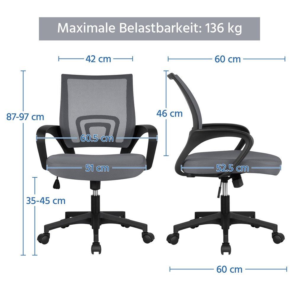 Bürostuhl, 136 kg für Büro und Homeoffice – Detailansicht 38