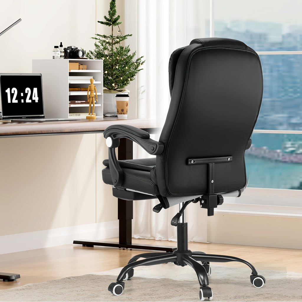 Bürostuhl, 360° drehbar für Home Office (Schwarz) für Homeoffice – Detailansicht 8