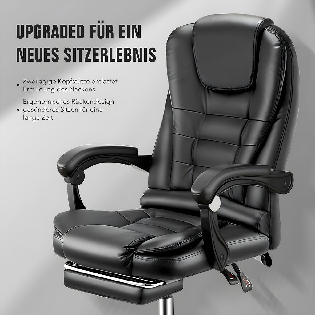 Bürostuhl, 360° drehbar für Home Office (Schwarz) für Homeoffice – Detailansicht 10