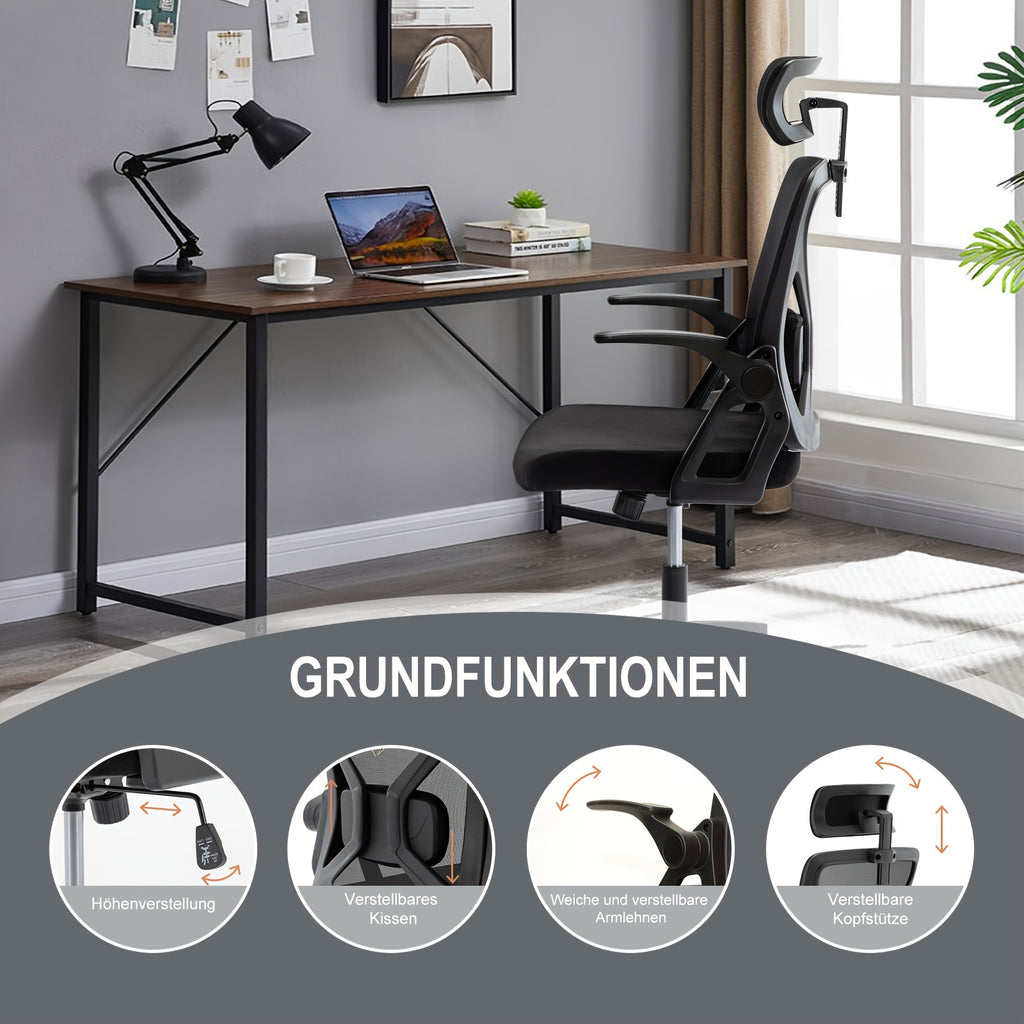 Bürostuhl, Grau für Büro – Detailansicht 4