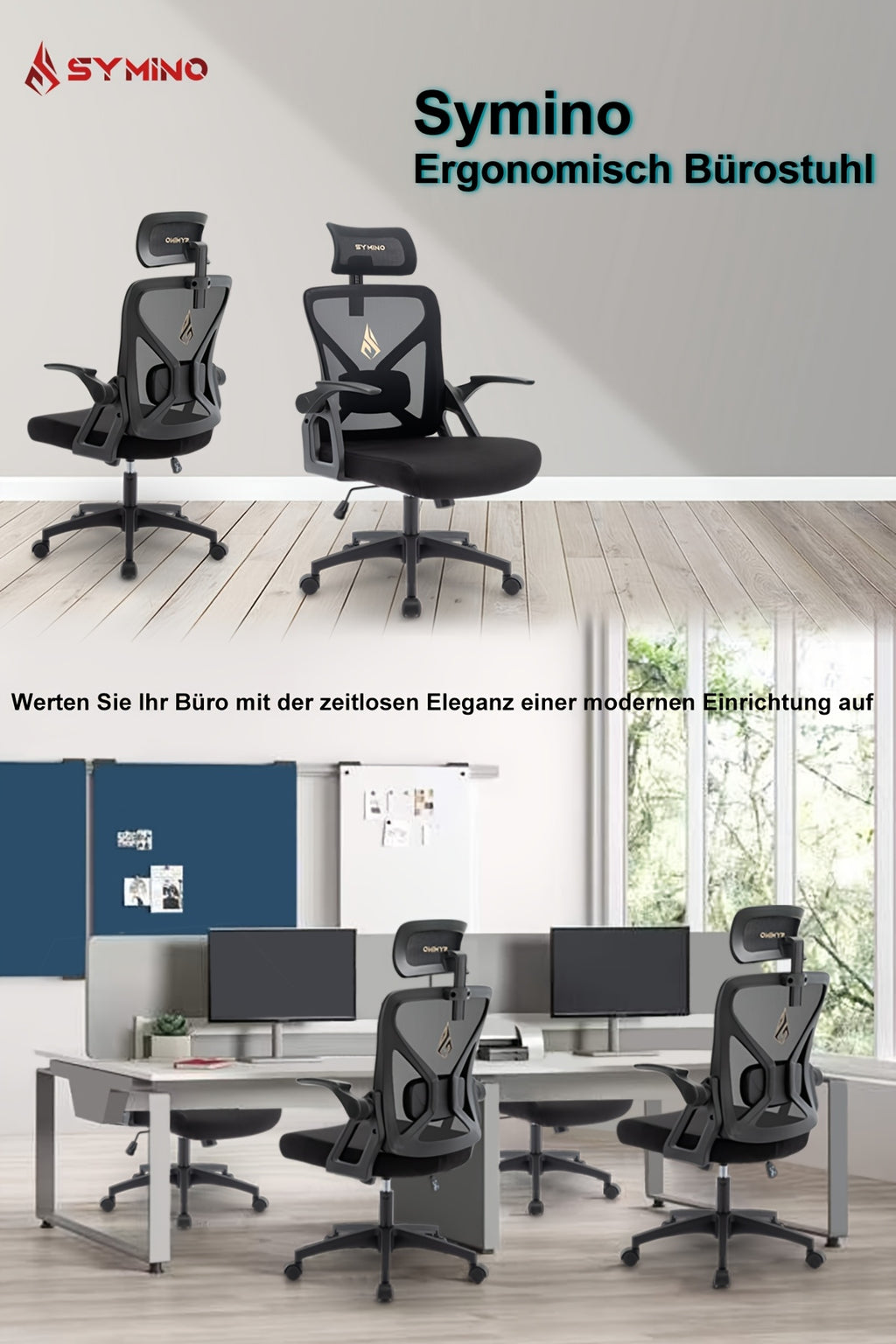Bürostuhl, Grau für Büro – Detailansicht 10