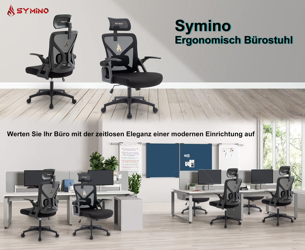 Bürostuhl, Grau für Homeoffice – Detailansicht 9