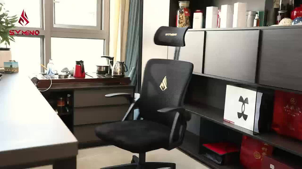 Bürostuhl, Grau für Homeoffice – Detailansicht 11