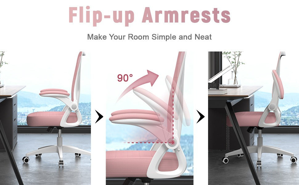 Bürostuhl, Rosa für Büro und Homeoffice – Detailansicht 4