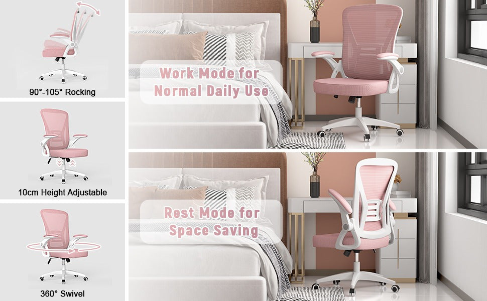 Bürostuhl, Rosa für Büro und Homeoffice – Detailansicht 5