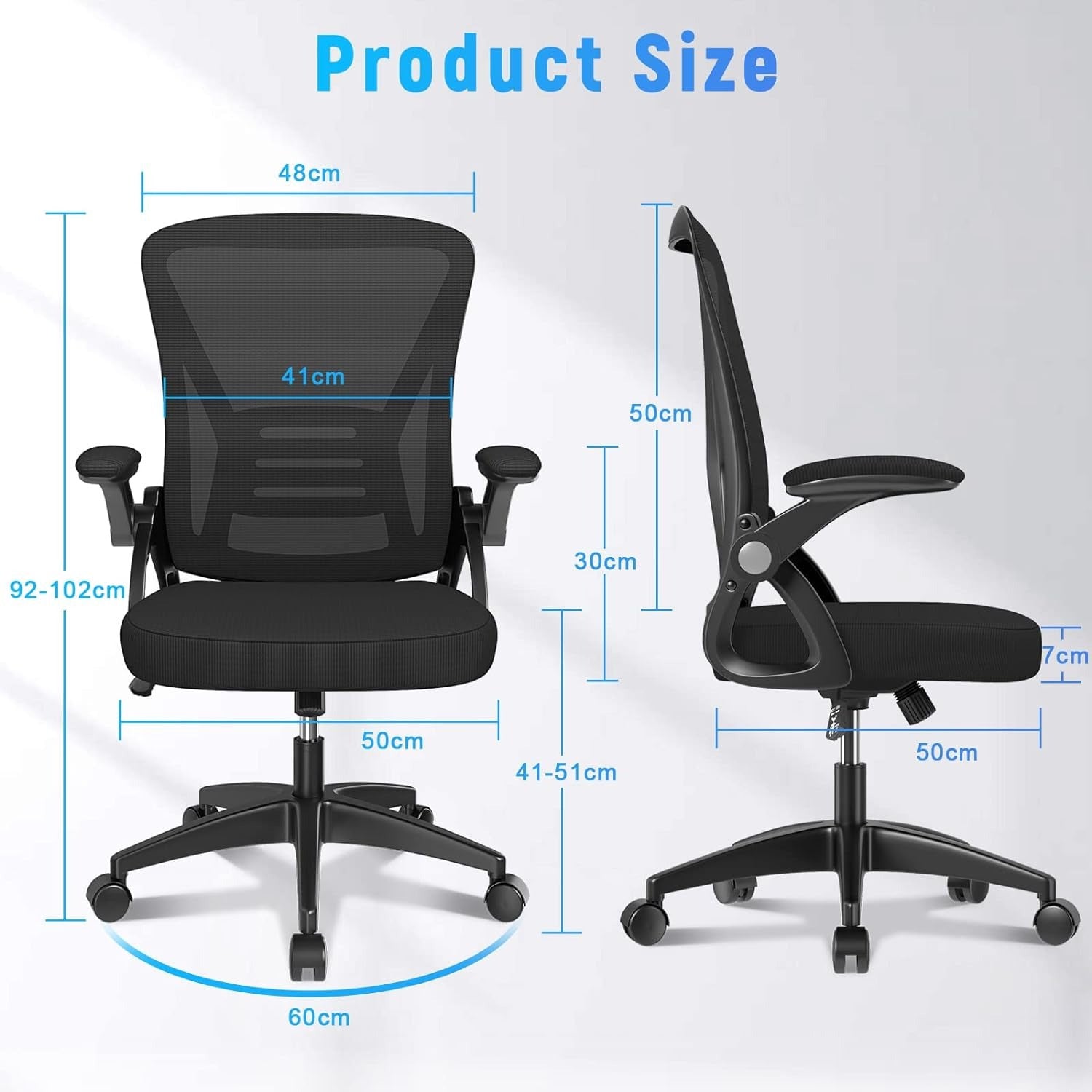 Bürostuhl, Rosa für Büro und Homeoffice – Detailansicht 11