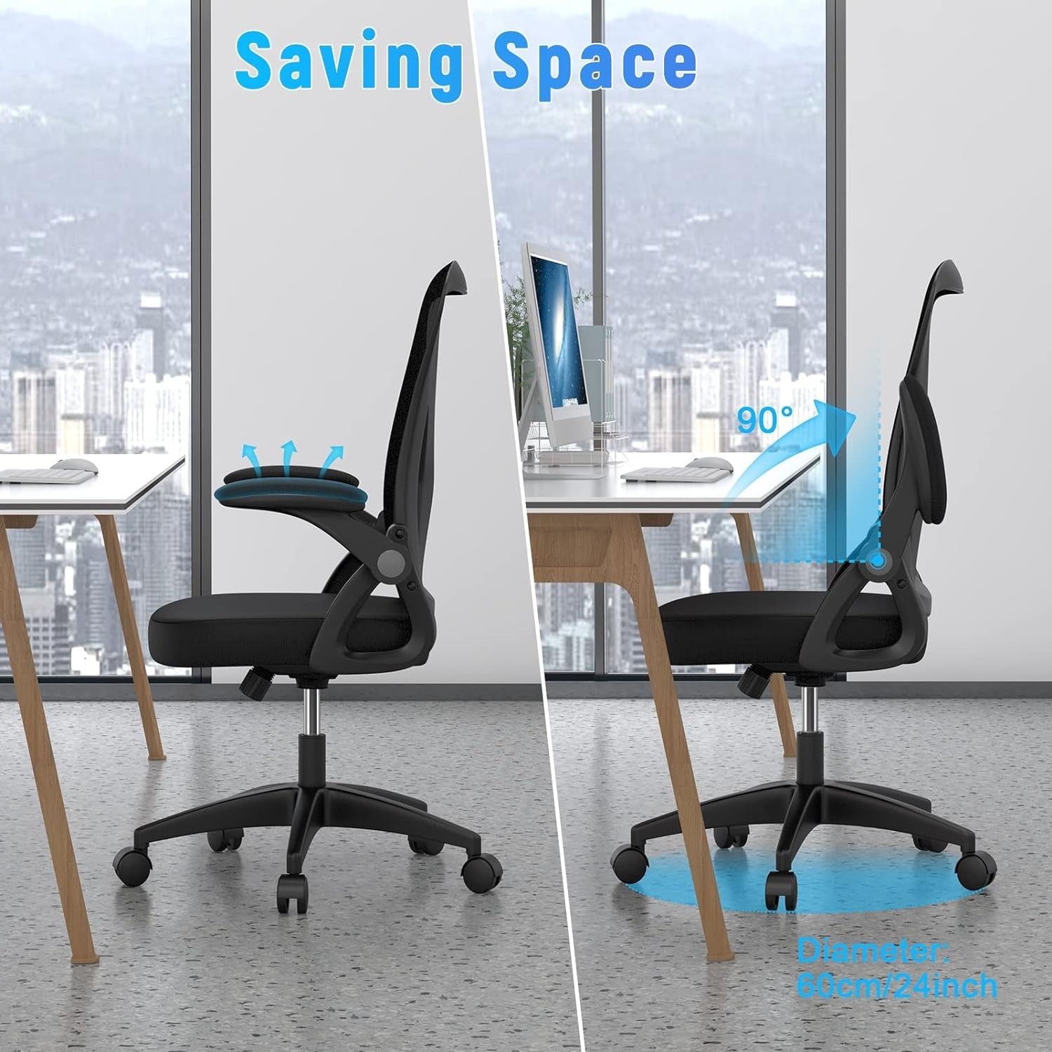 Bürostuhl, Rosa für Büro und Homeoffice – Detailansicht 13