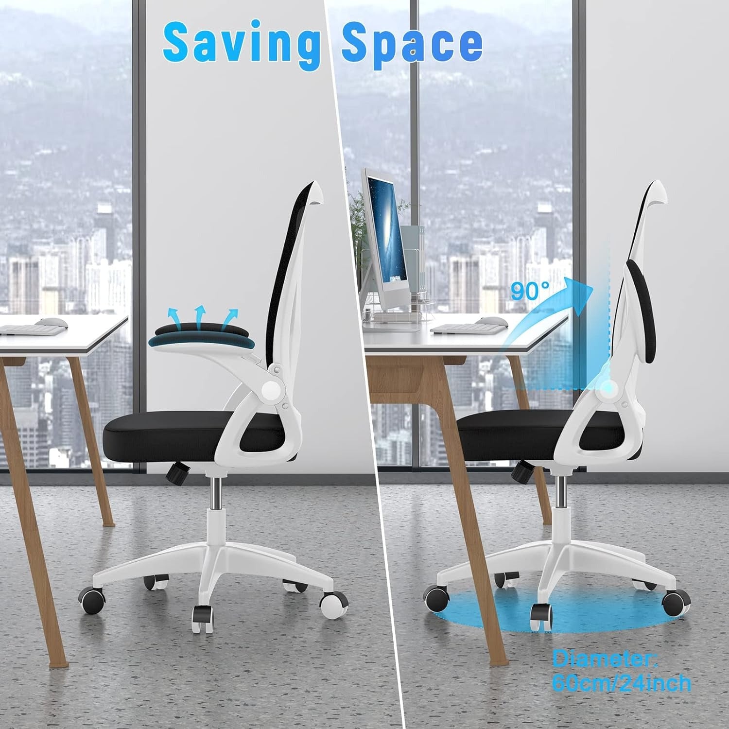 Bürostuhl, Rosa für Büro und Homeoffice – Detailansicht 27