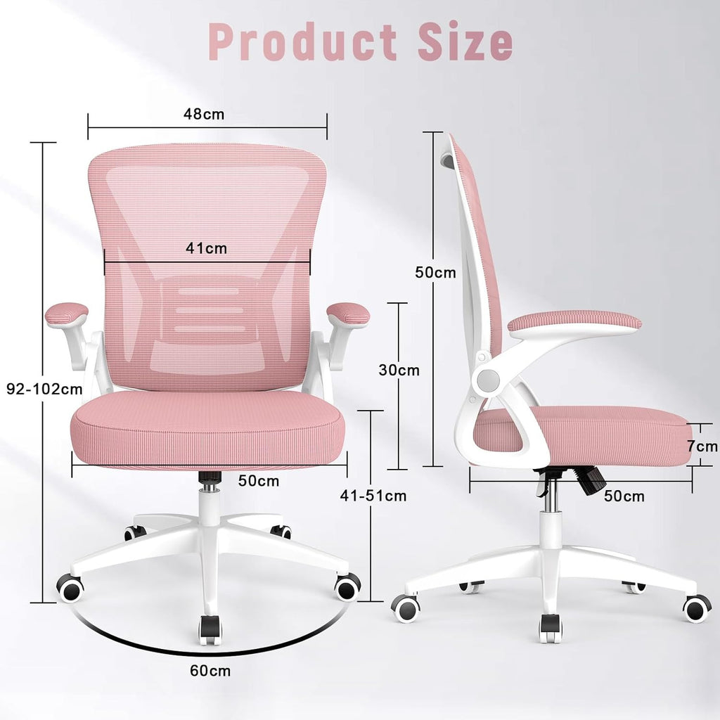 Bürostuhl, Rosa für Büro und Homeoffice – Detailansicht 32
