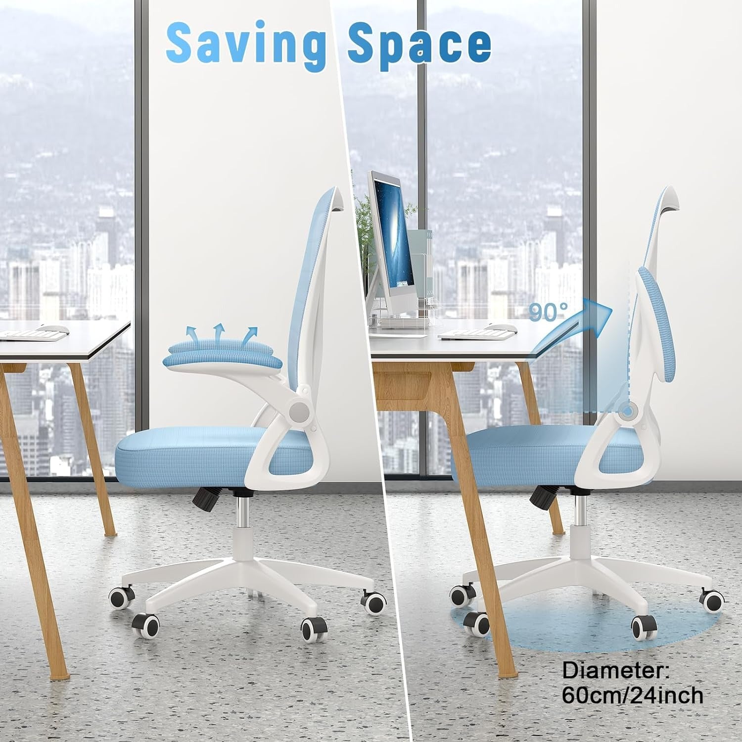 Bürostuhl, Rosa für Büro und Homeoffice – Detailansicht 41