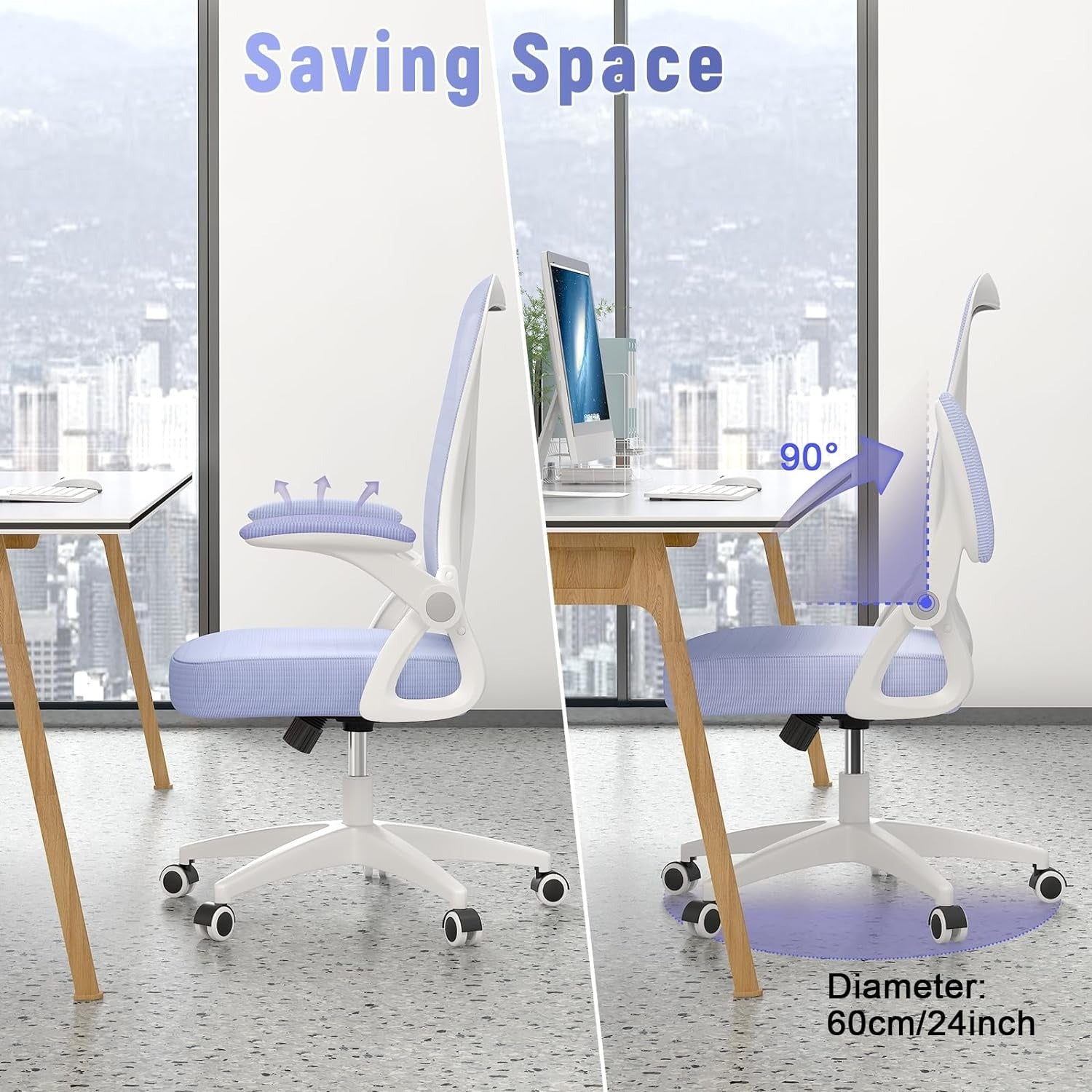 Bürostuhl, Rosa für Büro und Homeoffice – Detailansicht 49