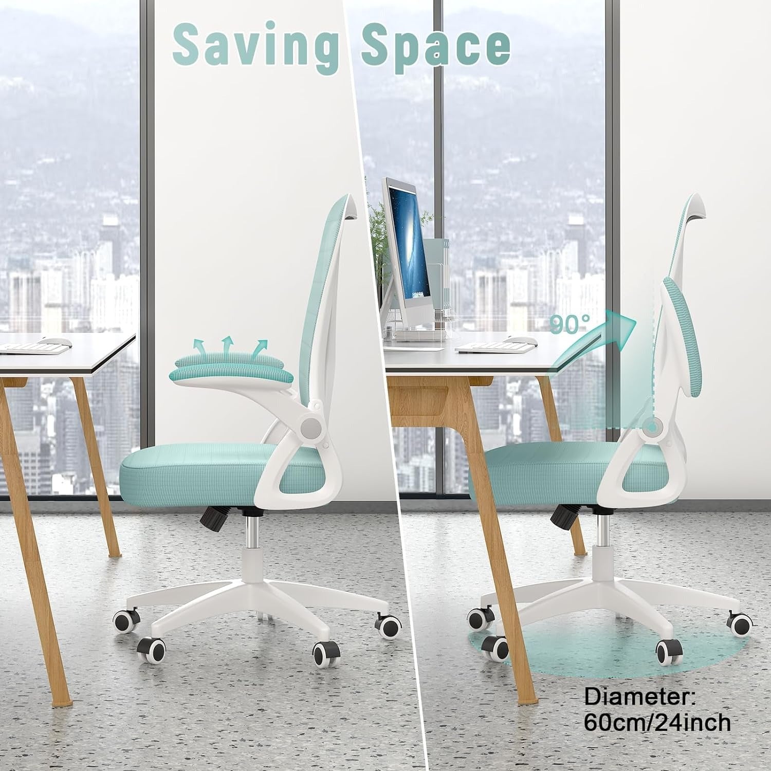 Bürostuhl, Rosa für Büro und Homeoffice – Detailansicht 55