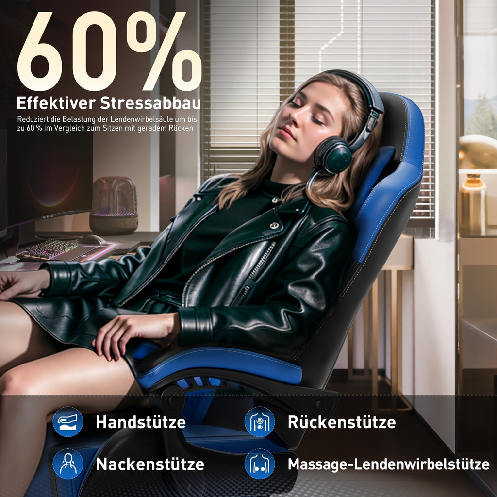Bürostuhl, Schwarz Rot für Büro und Homeoffice – Hauptansicht