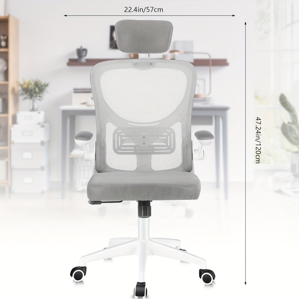Bürostuhl, Weiß für Büro und Homeoffice – Detailansicht 6