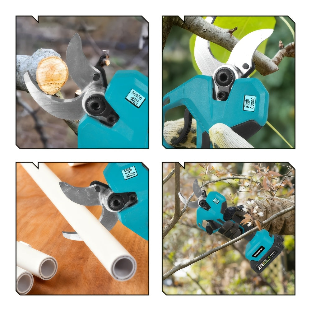 Bürstenlose Elektroschere, Holz für Garten und Terrasse – Detailansicht 9